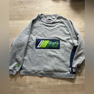 Vintage MECCA Streetwear Retro Grey Oversize Sweatshirt 1990s XXL🔥